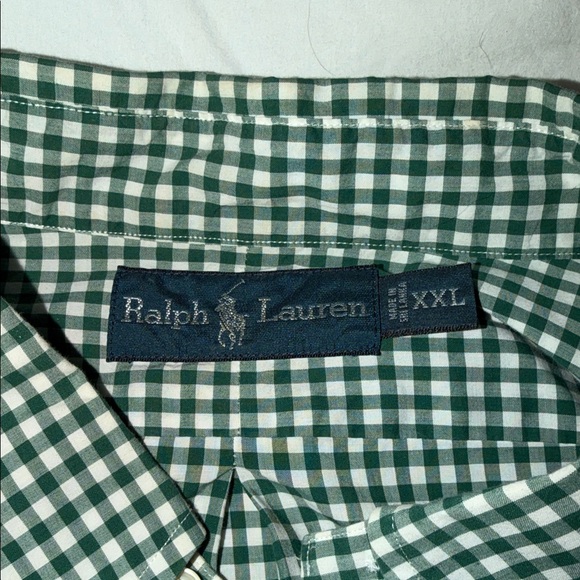 Ralph Lauren Men’s Polo Green Checkered Men's Shirt Size XXL - Picture 3 of 8
